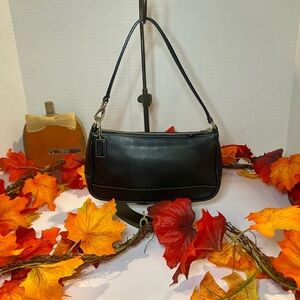 Coach Black Leather Shoulder Bag